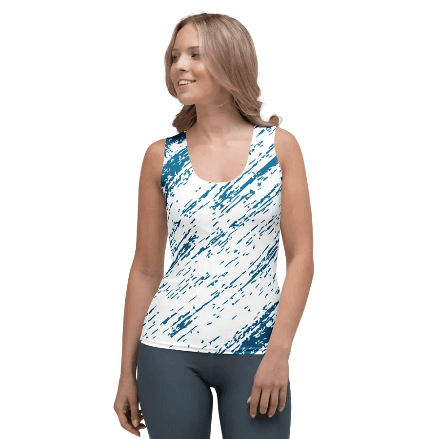 Dynamic Blue Brush Strokes Women's Tank Top product image (1)