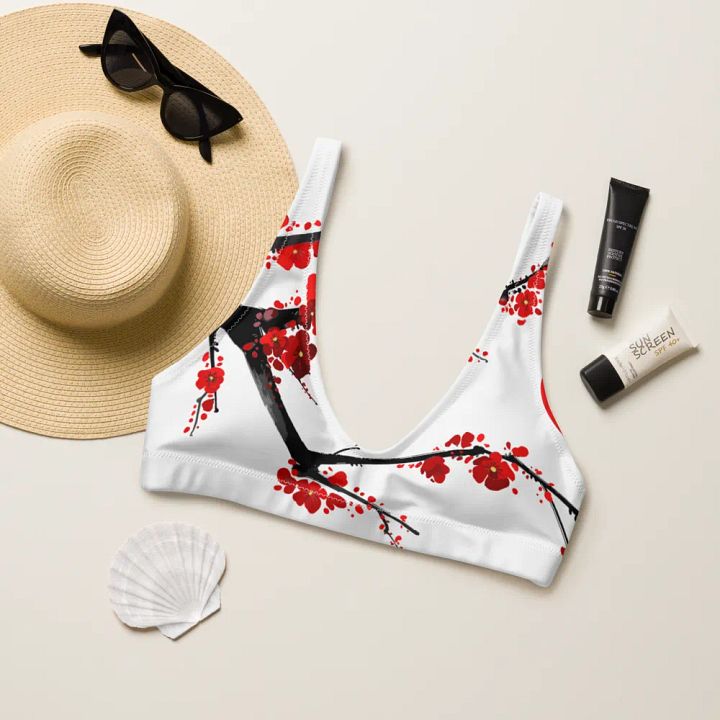 Sakura Blossom - Recycled Bikini Top product image (1)