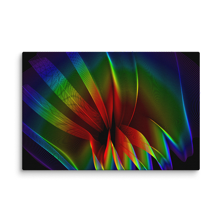 Sparse Spectral Spaceport Delta - Diffraction Curves Physics Art Canvas Print product image (1)