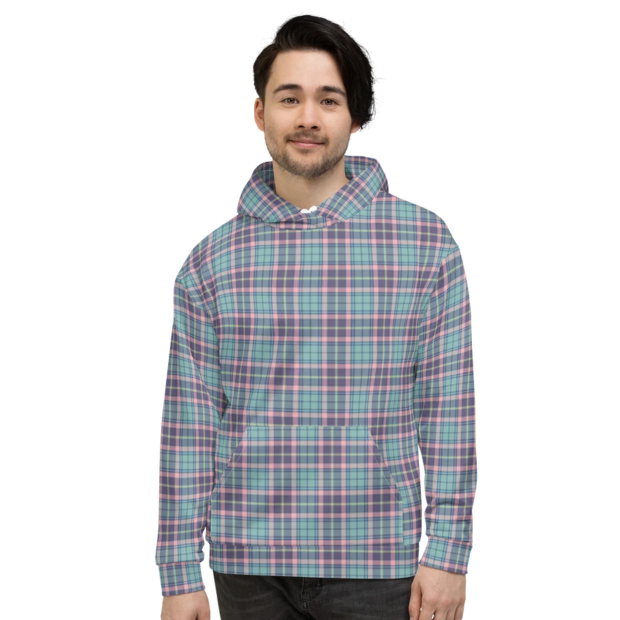 Light Green, Purple, and Pink Plaid Hoodie product image (2)