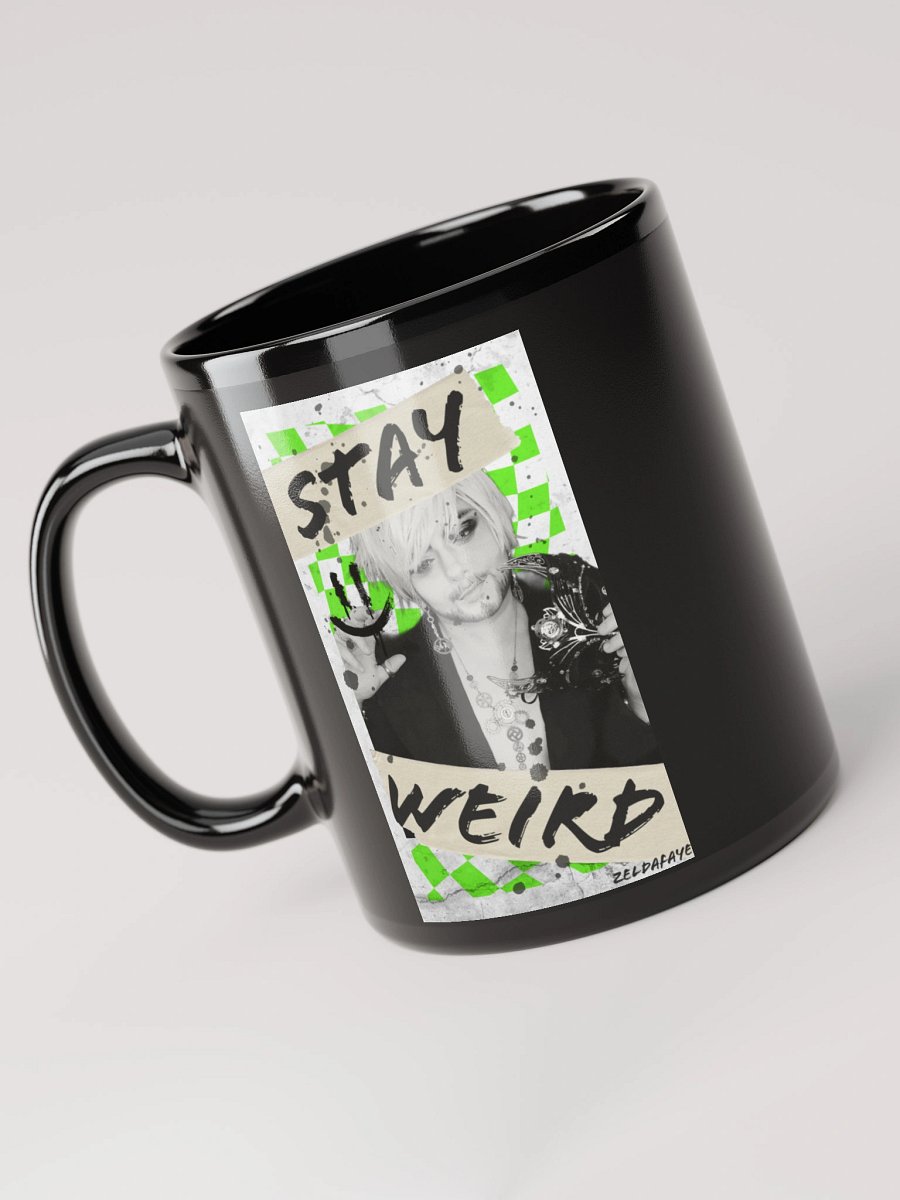 Stay Weird Zelda Barbas Black Glossy Mug product image (6)