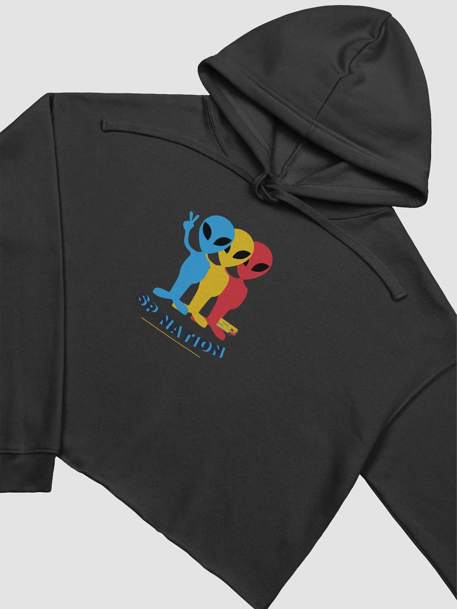 SP Nation, 3 Friendly Aliens - Bella Canvas Fleece Cropped Hoodie product image (3)