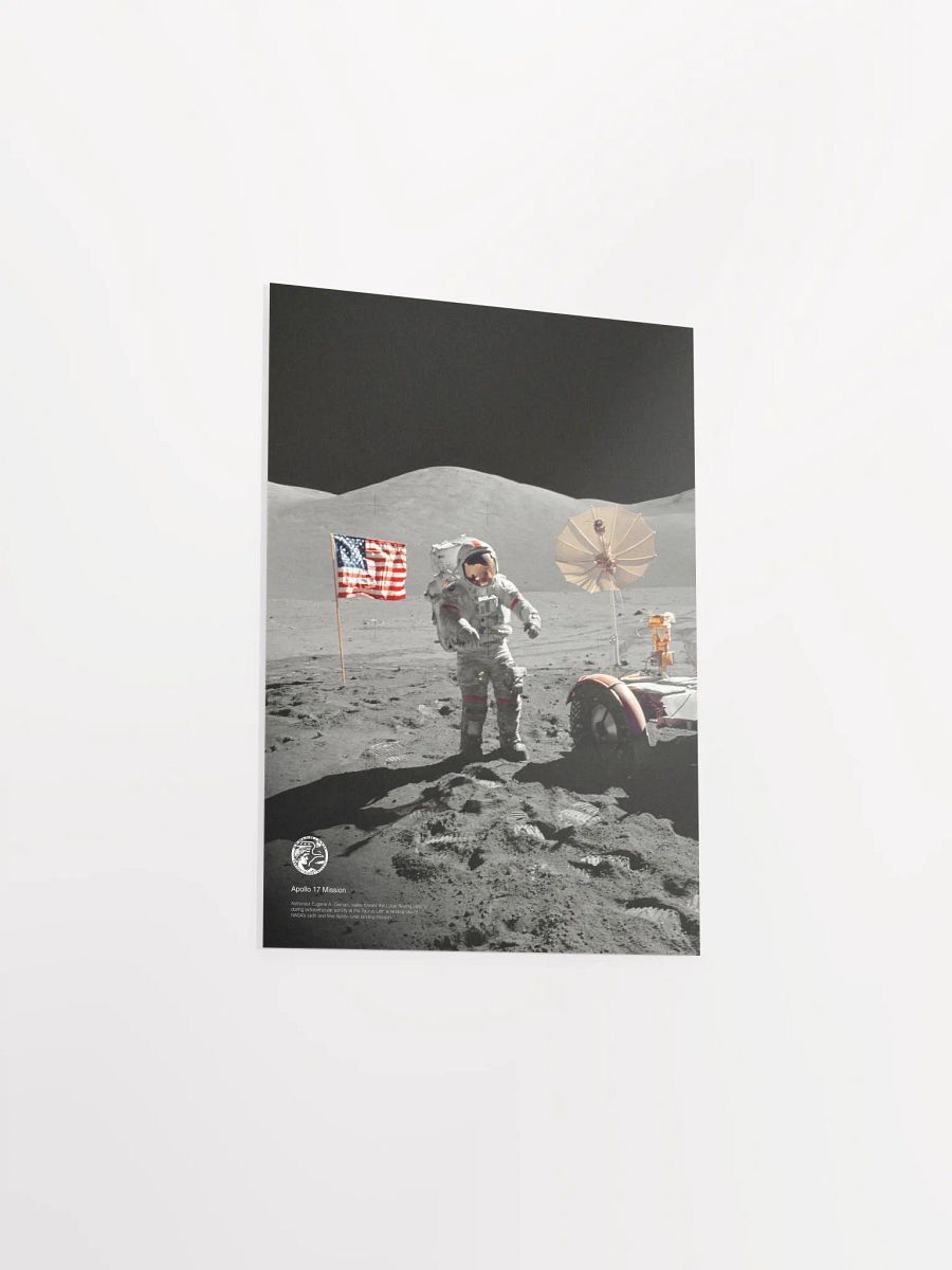 NASA Apollo 17: Astronaut Eugene A. Cernan, Last astronaut on the Moon, 1972 — space poster, space art, photo poster, NASA print product image (10)