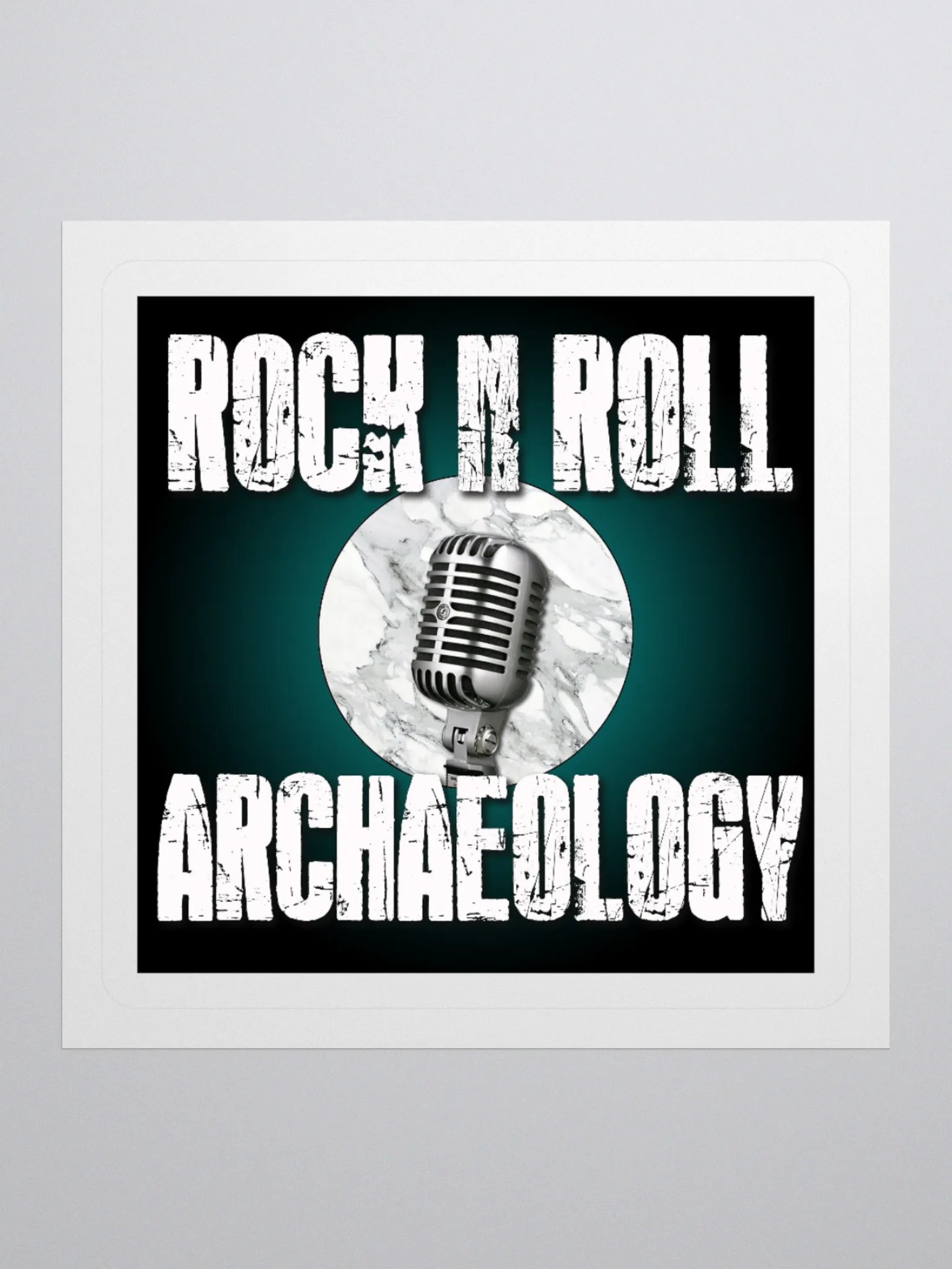 Vintage Rock N Roll Archaeology Kiss Cut Stickers product image (1)