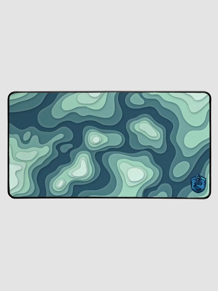 Moein'sDigitalDomain blue and green topo mouse pad product image (1)