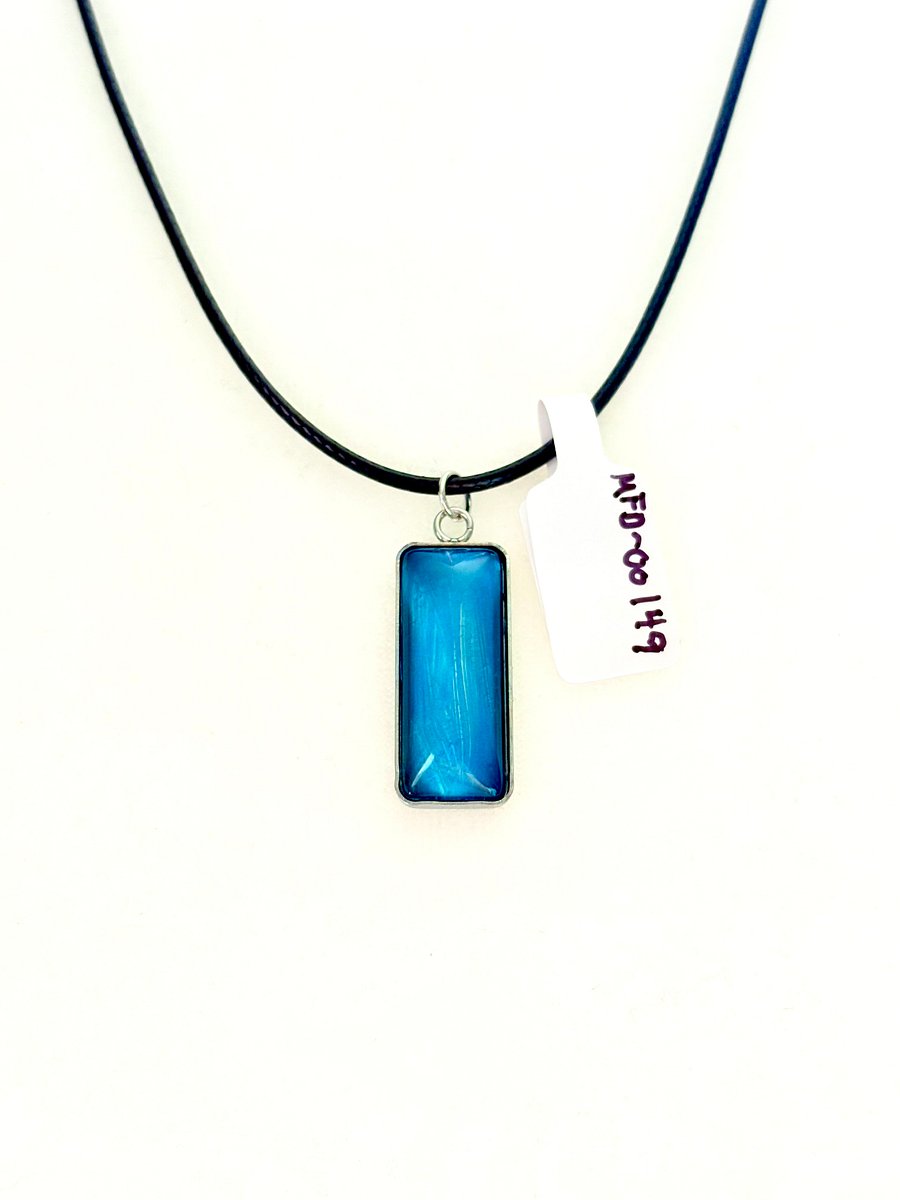 Electric Tide Pendant Necklace | Rectangle Cabochon | Monique Faella Designs™ | MFD-00149 product image (4)