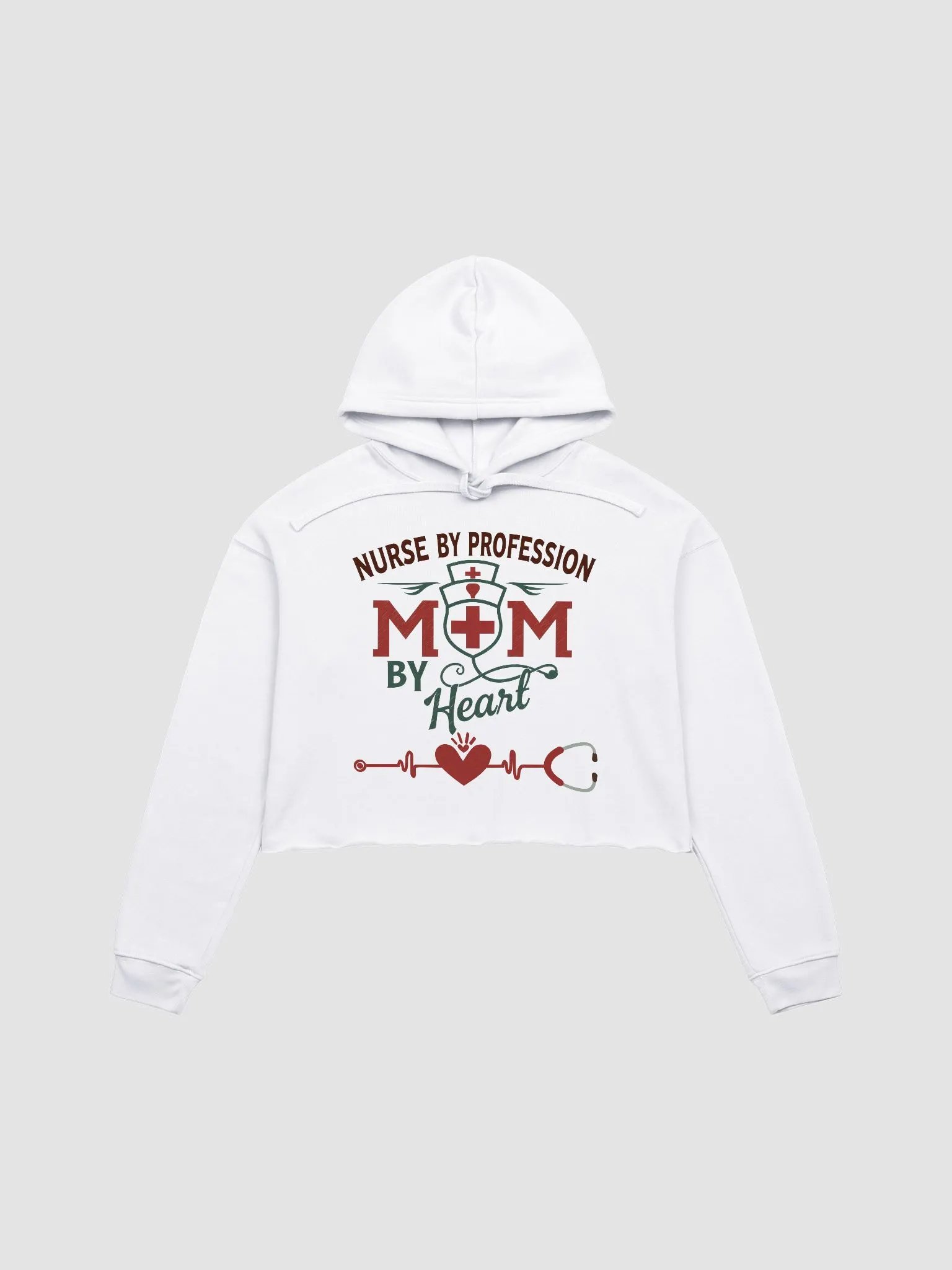 Mom by Heart Nurse Crop Hoodie product image (3)