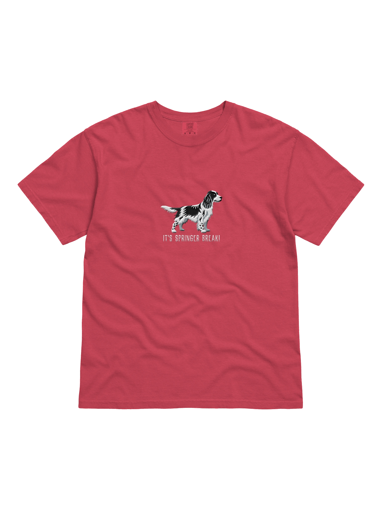 It's Springer Break T-Shirt(Embroidered) of a Springer Spaniel(Black & White) product image (41)