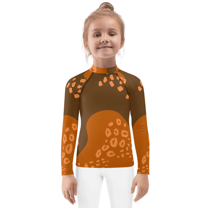 Orange Swirls Kids Rash Guard product image (1)