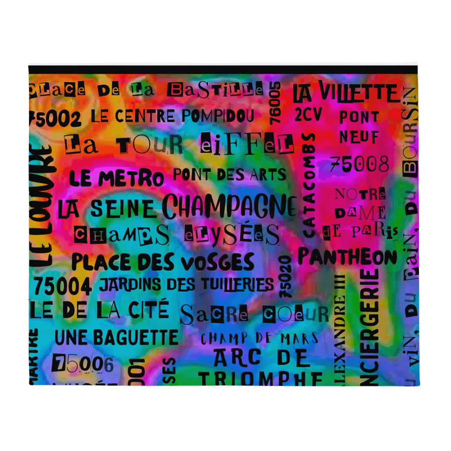 PARIS WORDS - BLANKET - 2 SIZES product image (8)