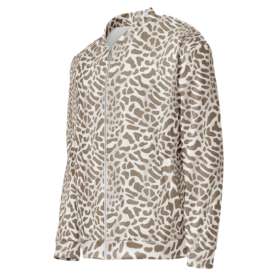 Cappuccino Giraffe Bomber Jacket product image (3)