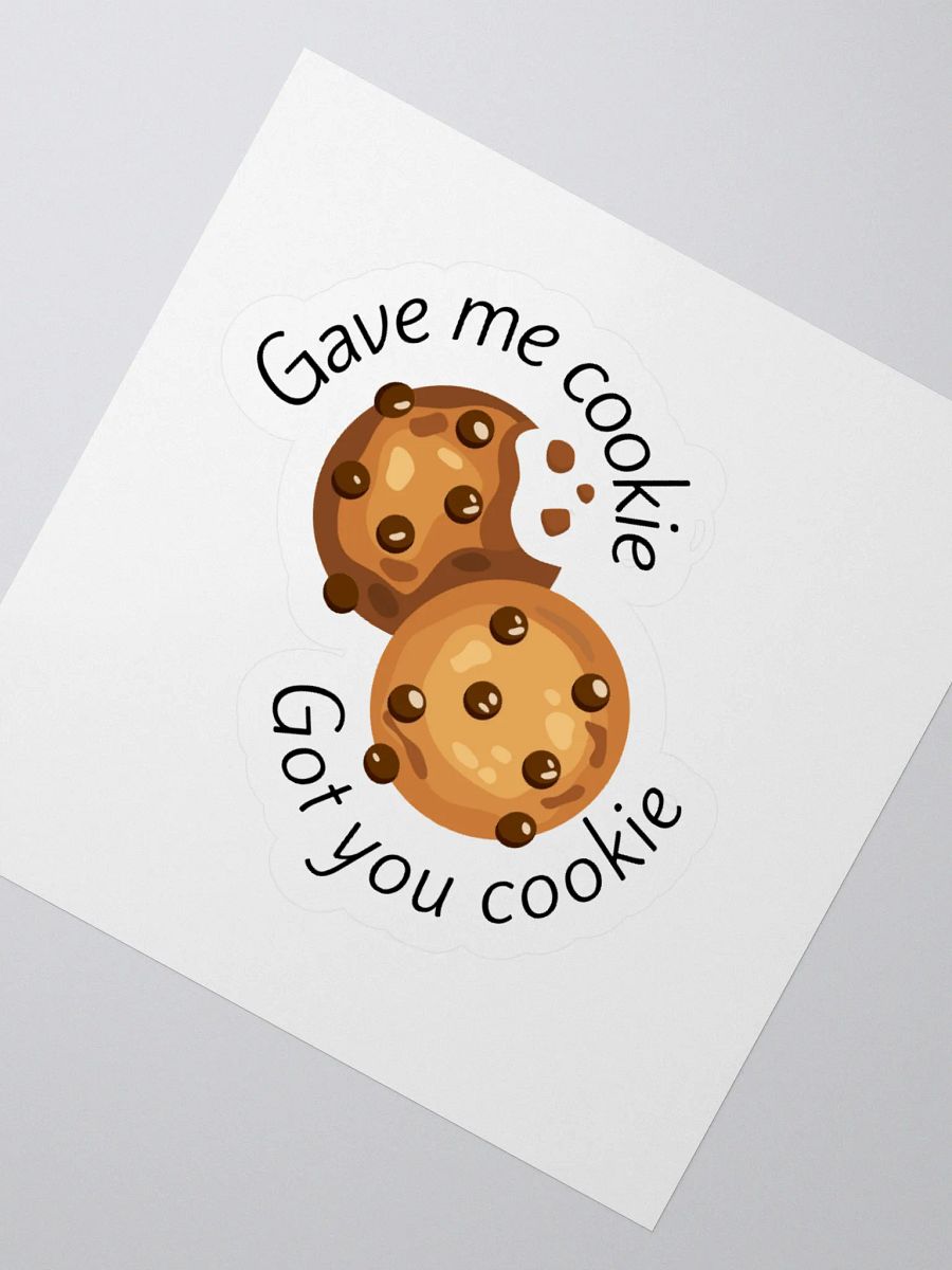 New Girl Cookie Scene Sticker – “Gave Me Cookie” Kiss-Cut Decal product image (5)
