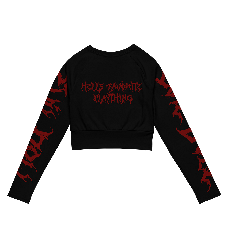 EVIL DOLL LONG SLEEVE CROP TOP product image (3)