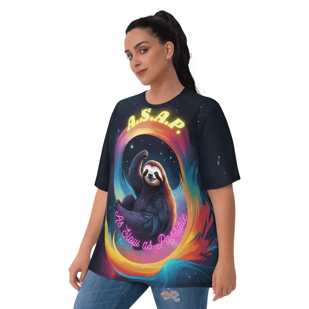 Sloth ASAP As Slow as Possible All Over Print T-shirt product image (3)