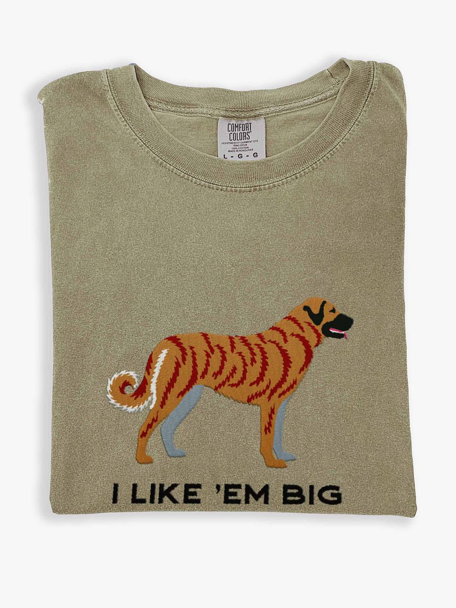 I Like 'Em Big T-Shirt(Embroidered) of an Anatolian Shepherd Dog(Brindle) product image (1)