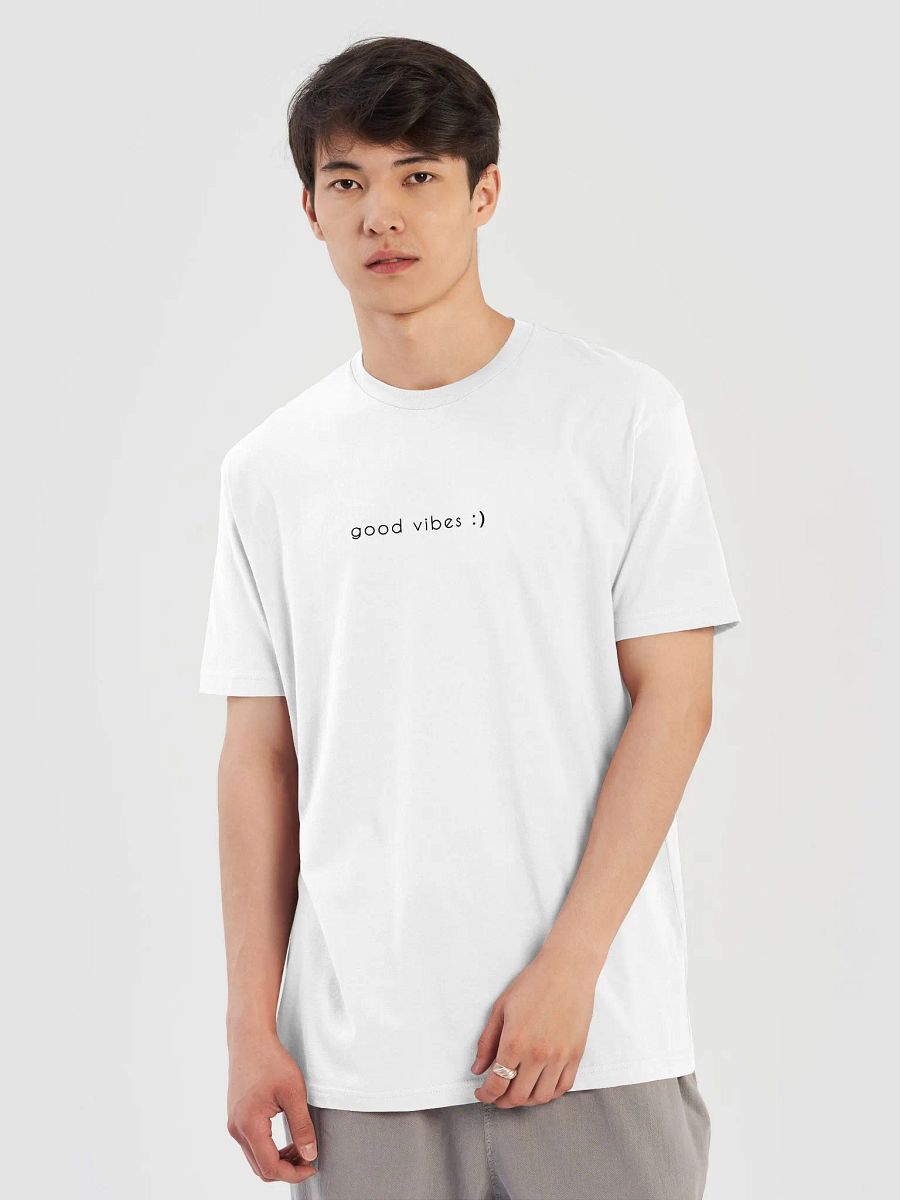 good vibes : ) t-shirt (dark text) product image (5)