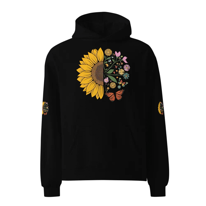 Elegant Sunflower & Floral Winter Coat Design – Perfect for Cold Weather! product image (1)