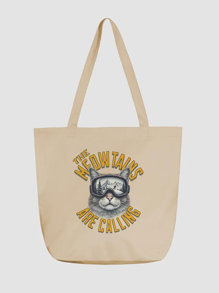 The Meowtains Are Calling Cat Skiing Eco-Friendly Tote Bag product image (5)
