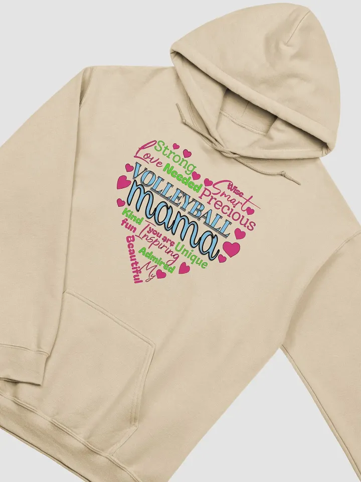 Heart Volleyball Mama Words Hoodie product image (20)