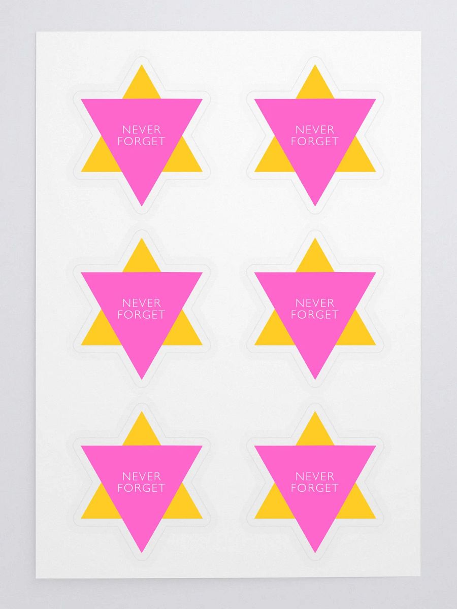 Never Forget - Pink And Yellow Triangles - Stickers product image (3)