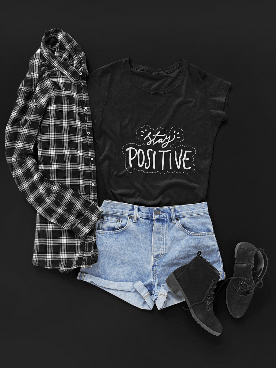 Stay Positive Black Unisex T-Shirt product image (1)