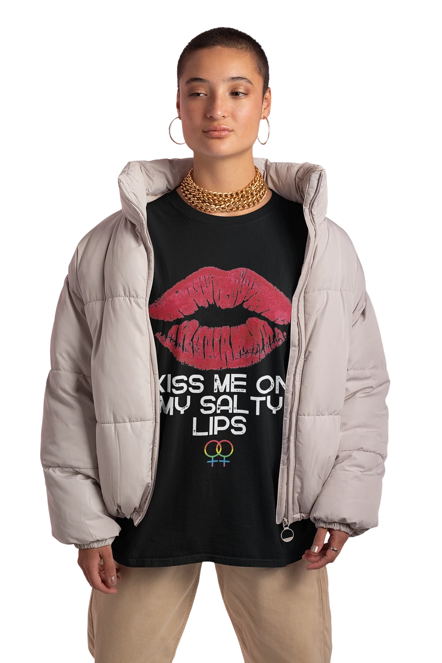 LGBTQ+ T-Shirt - Kiss Me On My Salty Lips (dark) product image (10)