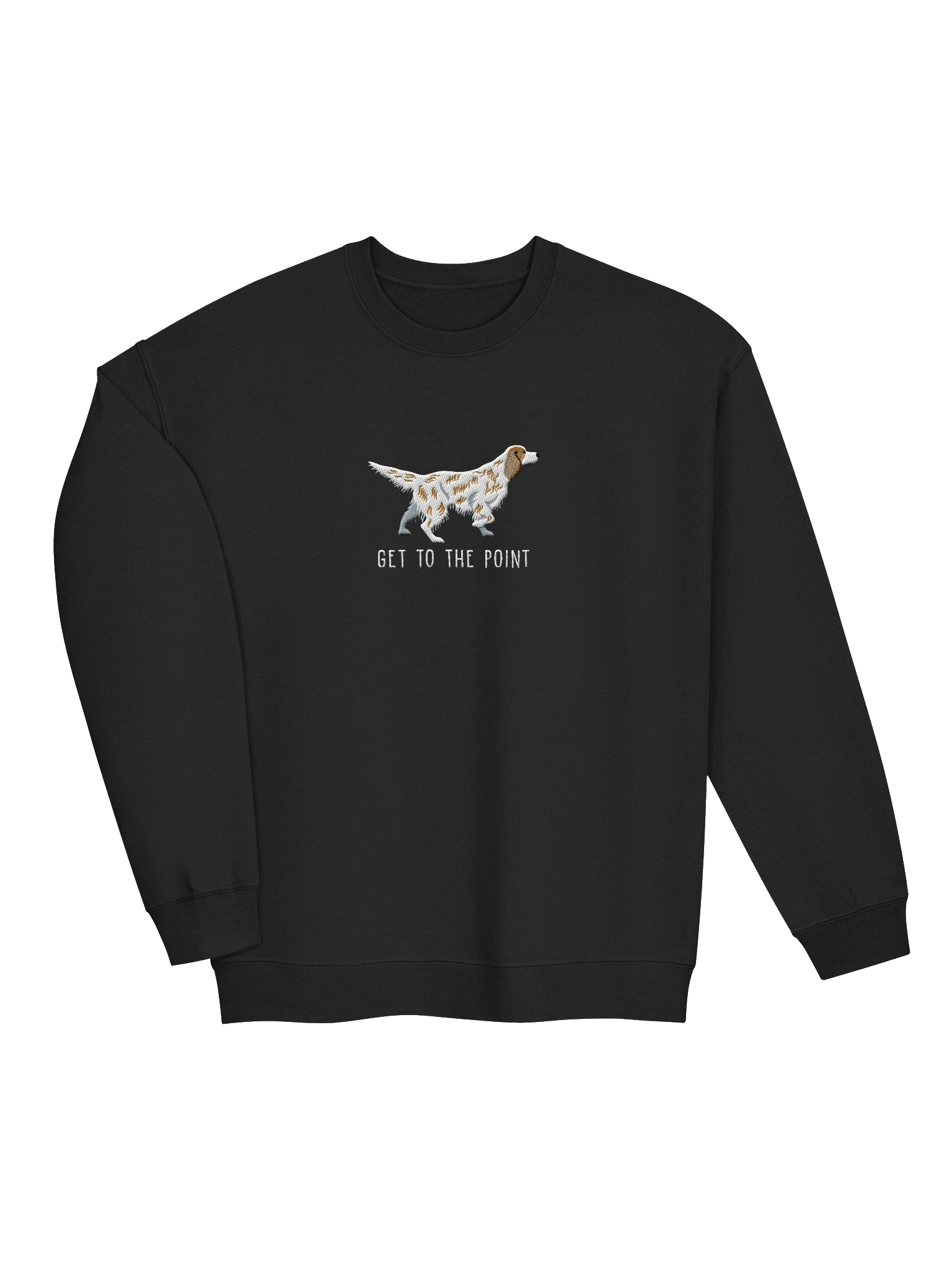 Get to the Point Sweatshirt (Embroidered) of an English Setter(Brown Belton) product image (13)