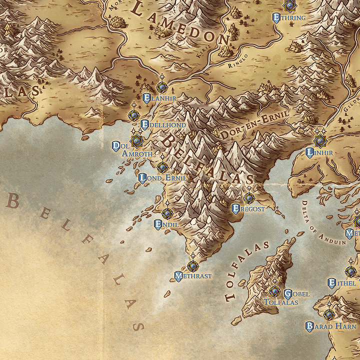 Map of Gondor (Framed) product image (2)