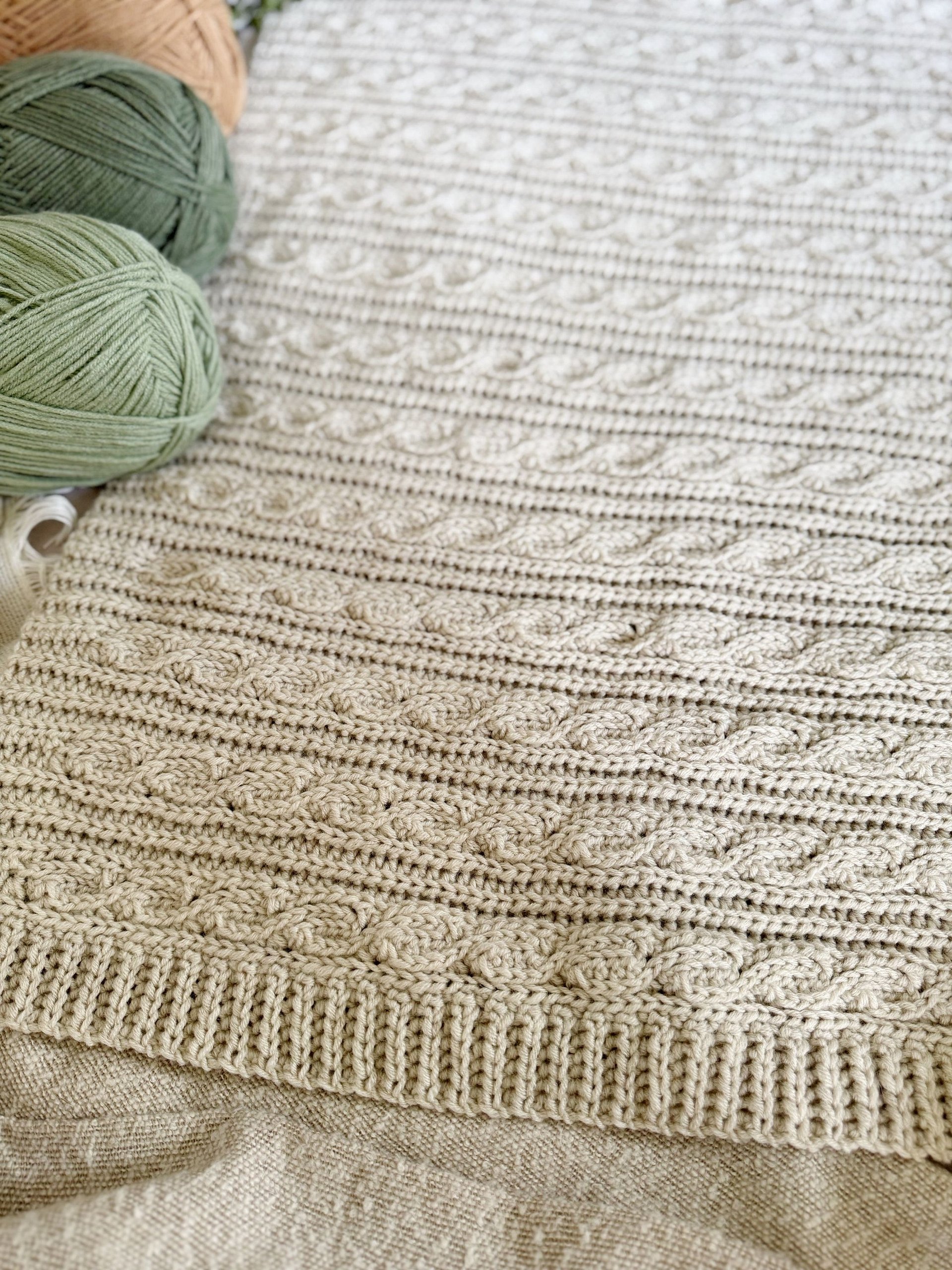 Deidra Crochet Afghan Pattern | Modern Crochet Blanket PDF | Textured with Faux Cable Stitches, 15 Sizes product image (6)