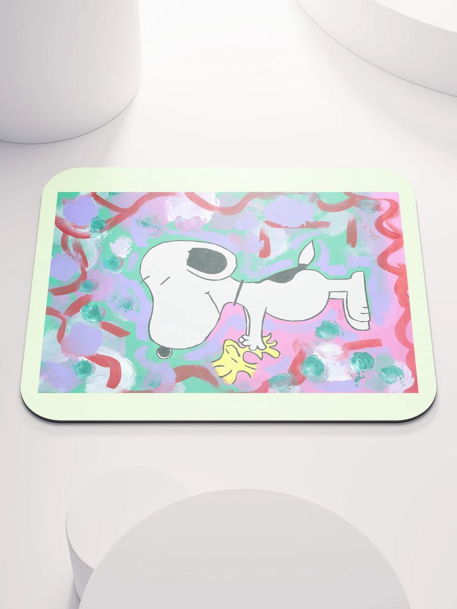 Snoopy - (art by Dina R.) - acrylic painting picture - Classic Mouse Pad product image (1)