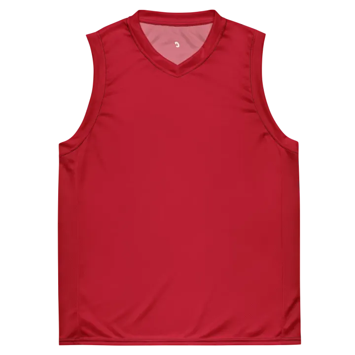 Recycled Unisex Red Basketball Jersey product image (1)