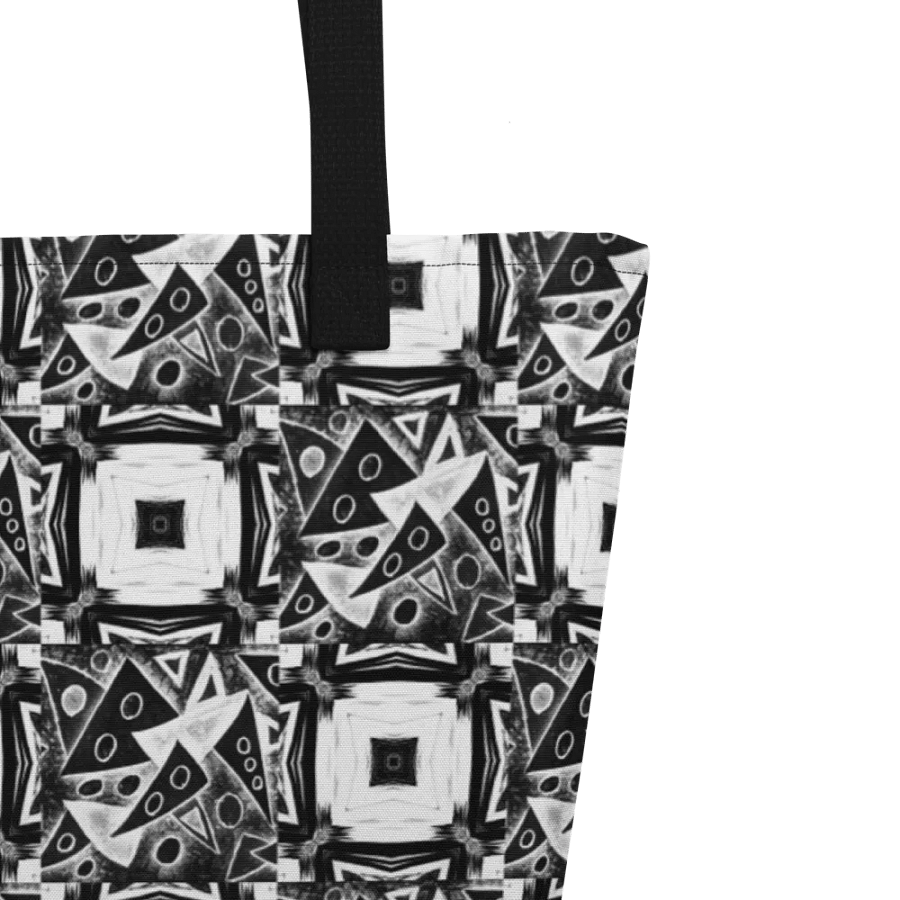 Abstract Monochrome Pattern Shapes and Squares Tote Bag product image (3)