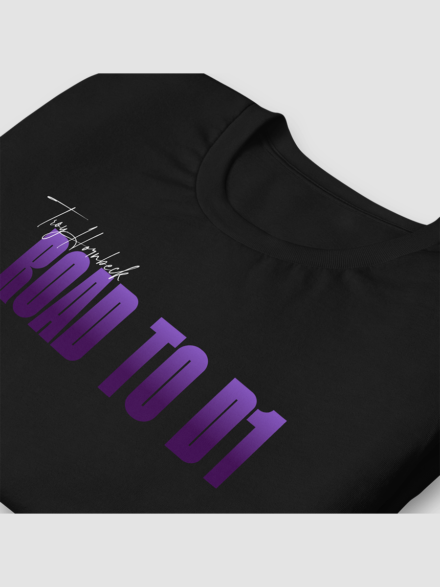 Troy Hornbeck - ROAD TO D1 - Black T-shirt with PURPLE product image (3)