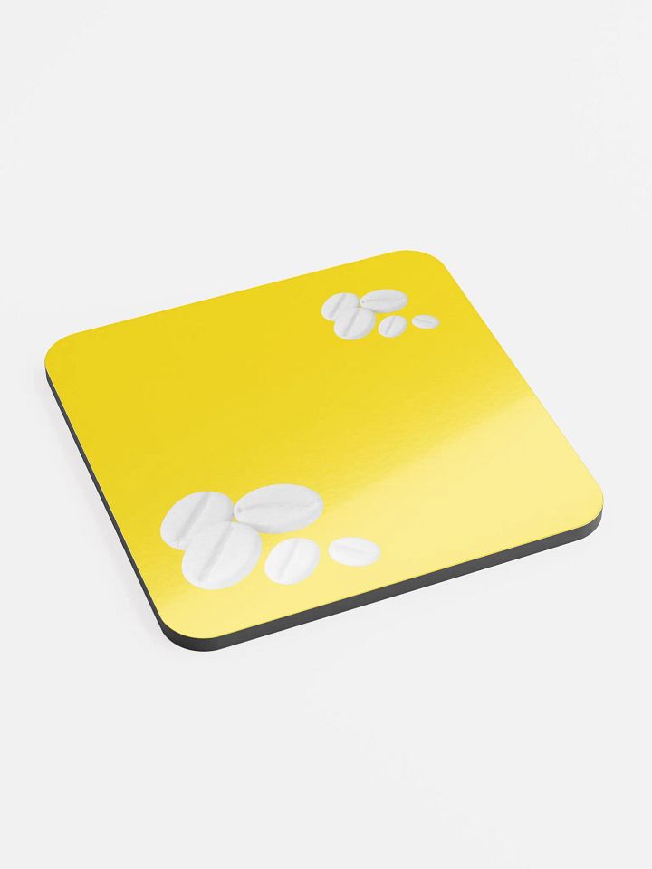 Yellow I Swear They Are Coffee Beans! White Coffee Beans Coaster product image (2)