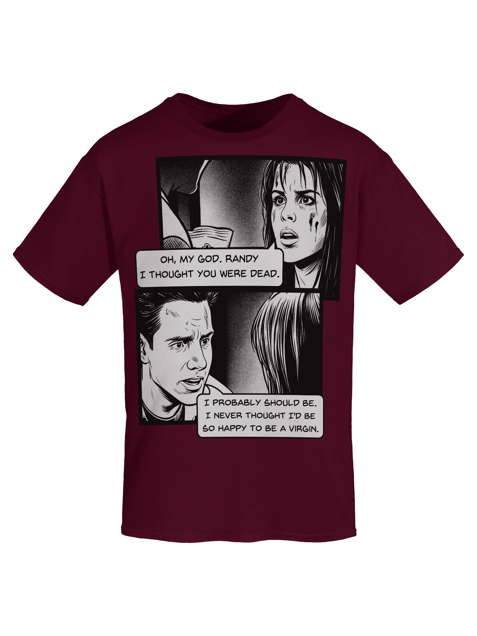 Scream inspired I Never Thought I'd Be So Happy To Be A Virgin T-Shirt product image (74)