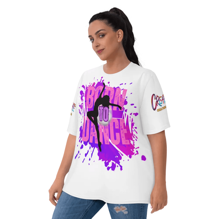 Born to Dance Her Silhouette All-Over Print Women's T-Shirt product image (11)
