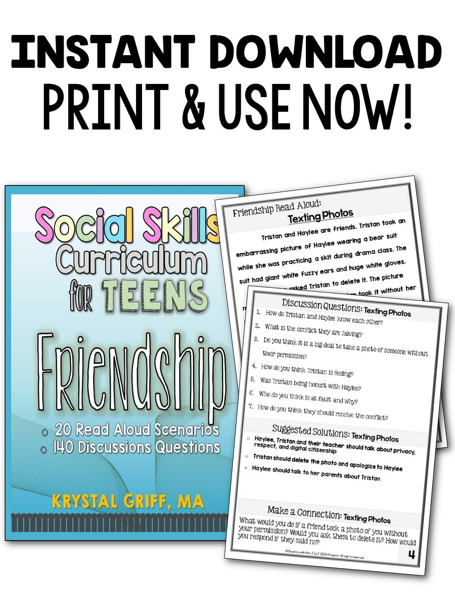 Friendship Problem Solving Workbook- Instant Download product image (3)