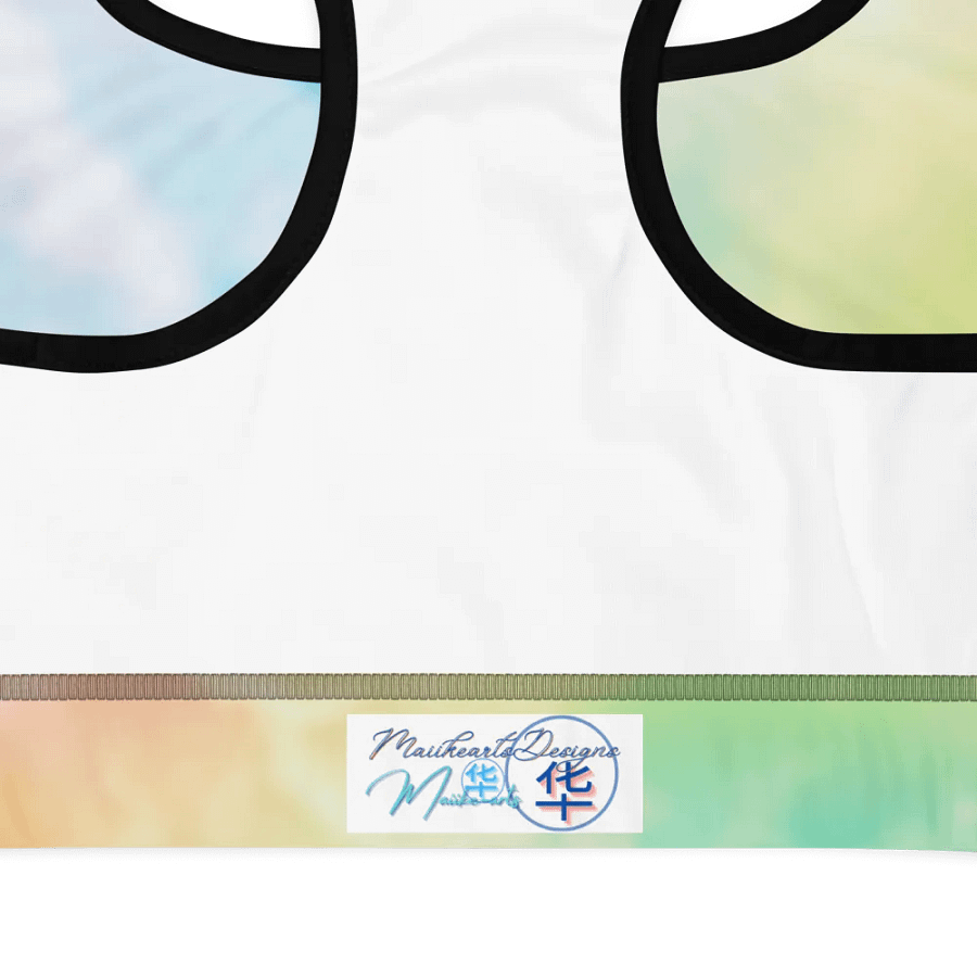 Blur cloud rainbow Design Padded Sports Bra - v5 product image (9)