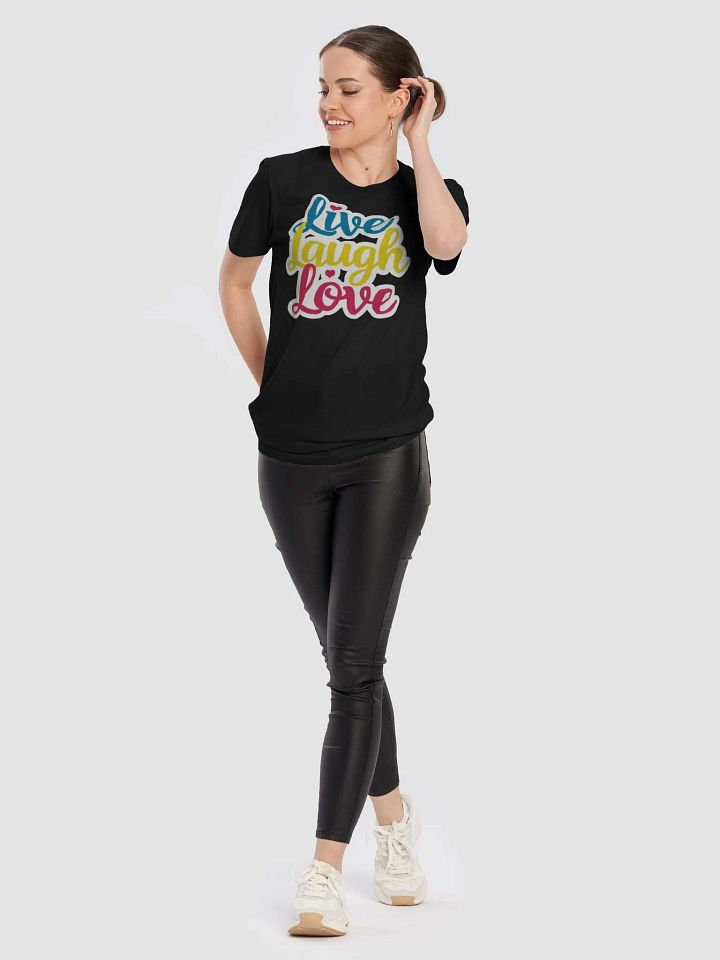 Graphic Grove Inspirational Live Laugh Love T-Shirt - Multicolor Design product image (1)