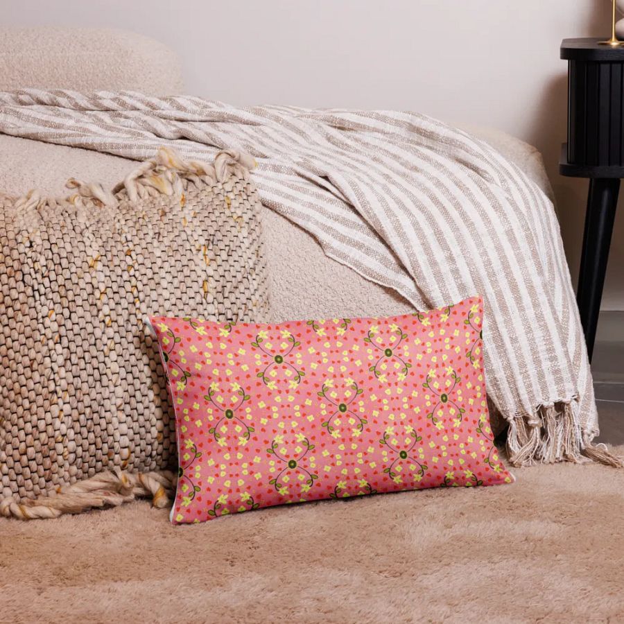 Hearts and Flowers Pink Pillow Case product image (22)