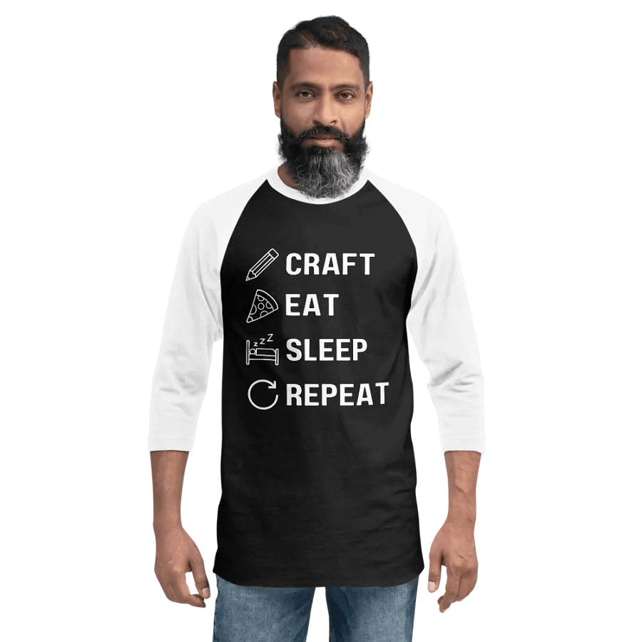 Craft Eat Sleep Repeat Raglan Tee product image (3)