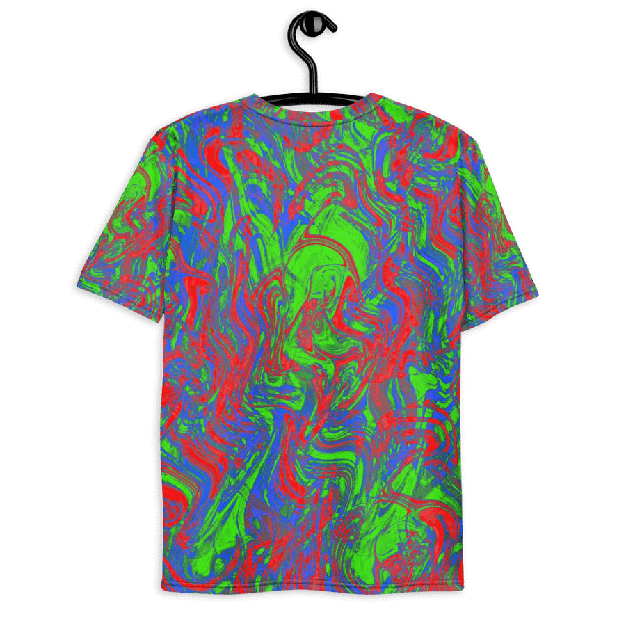 Techno Pattern T-Shirt in Red, Green, Blue, and Purple product image (9)