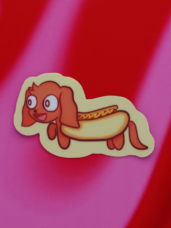 Hotdog dog sticker product image (1)