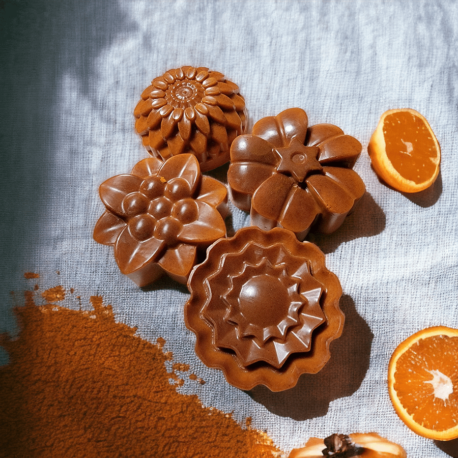 Orange Turmeric Flower Soap (3oz) product image (1)