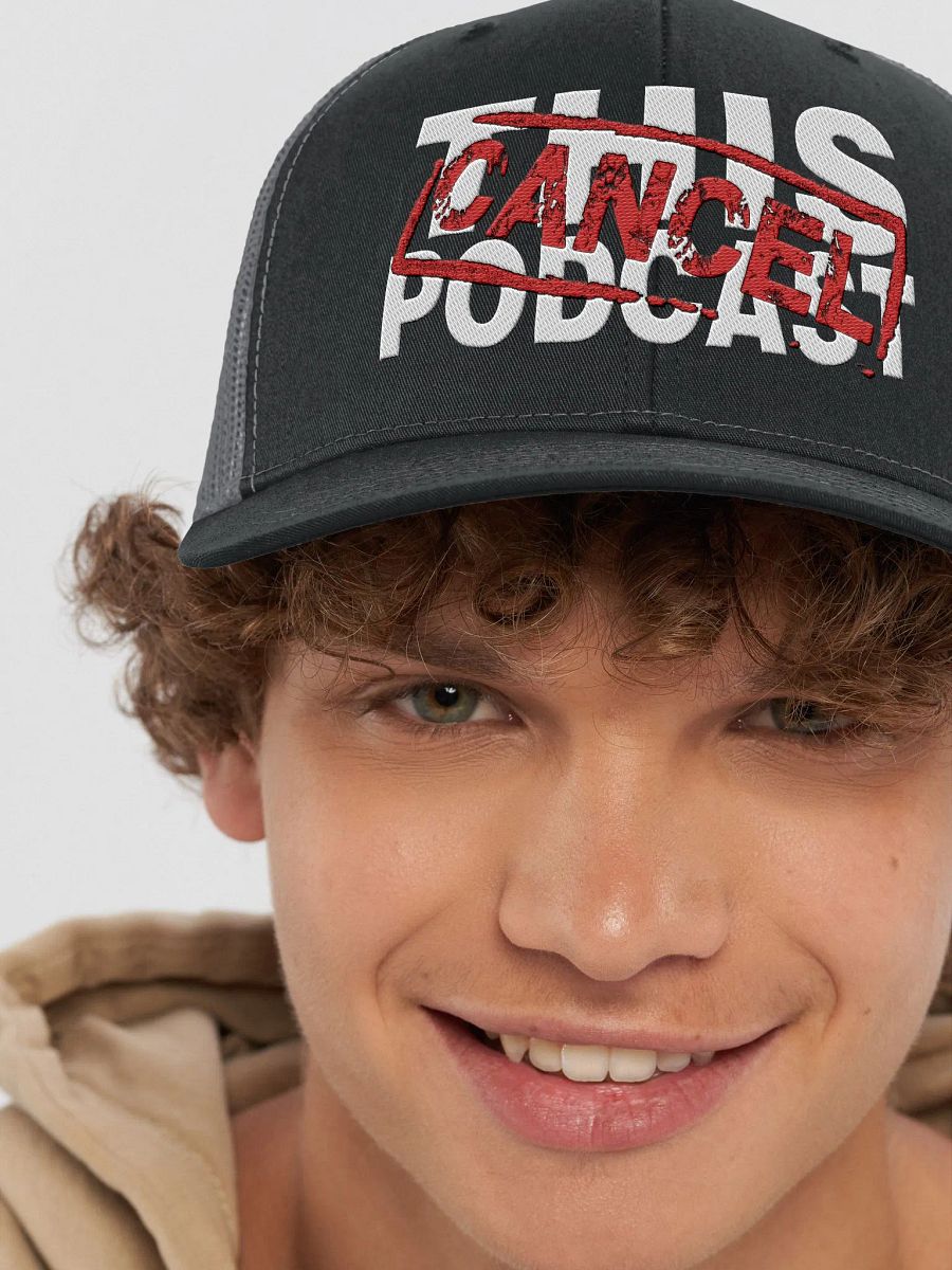 Cancel This Podcast Embroidered Trucker Hat product image (8)