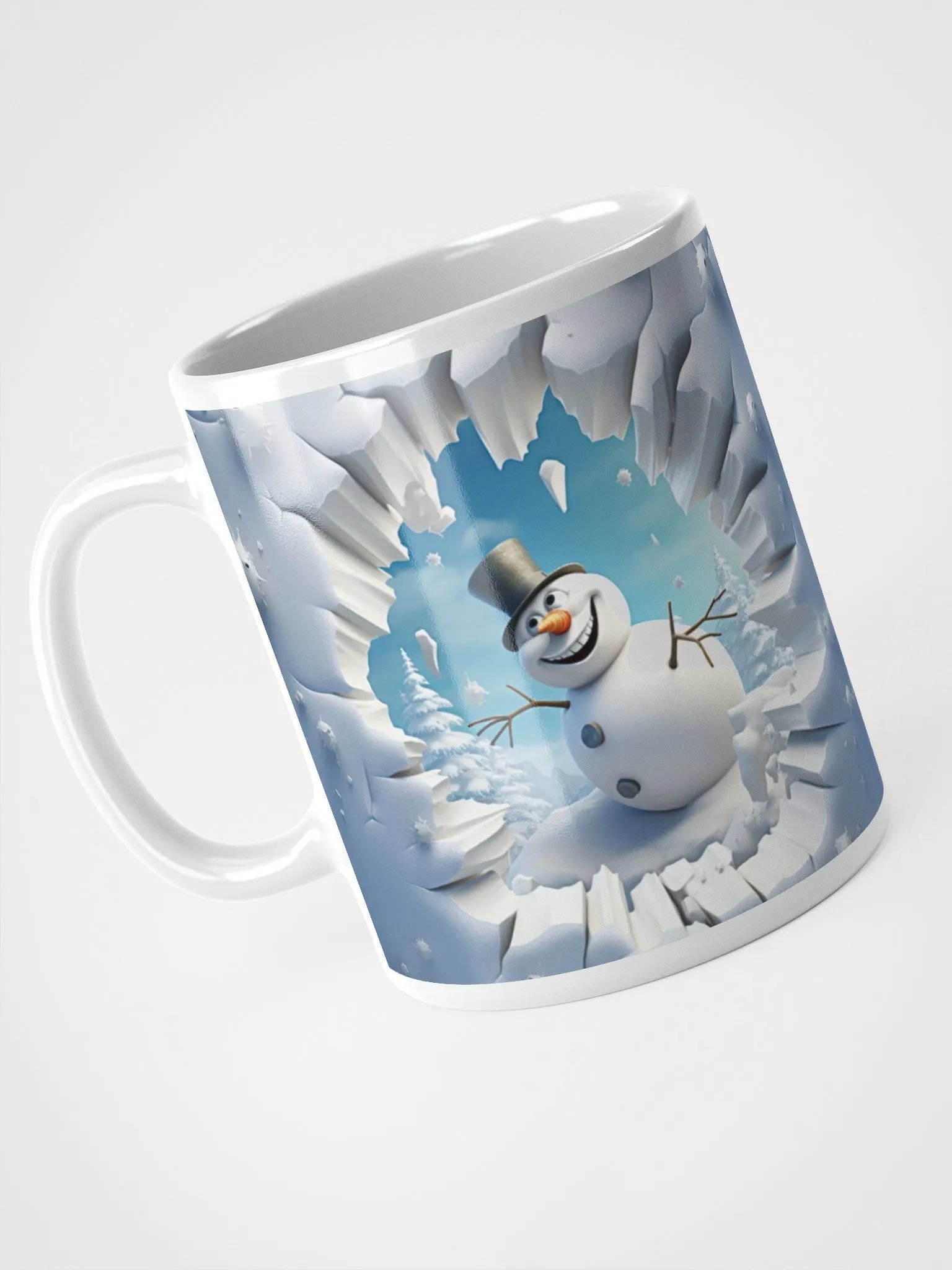 Snowman's Winter Wonderland 3D Christmas Mug - Double the Cheer! product image (3)