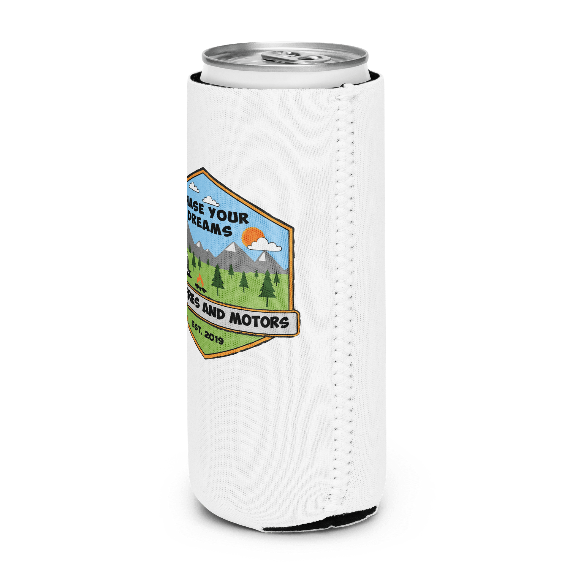 Chase Your Dream Campfires and Motors Koozie – Regular & Slim Can Holder product image (2)