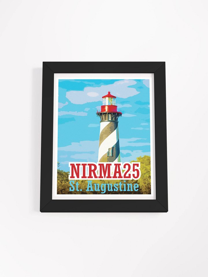 St. Augustine Lighthouse Framed Poster – Vintage Travel Edition product image (1)