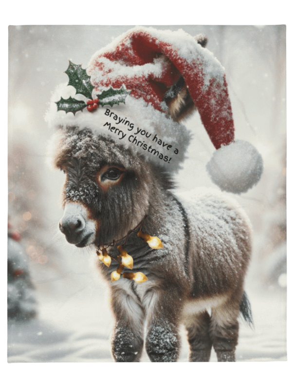 Merry Christmas Donkey Blanket product image (1)