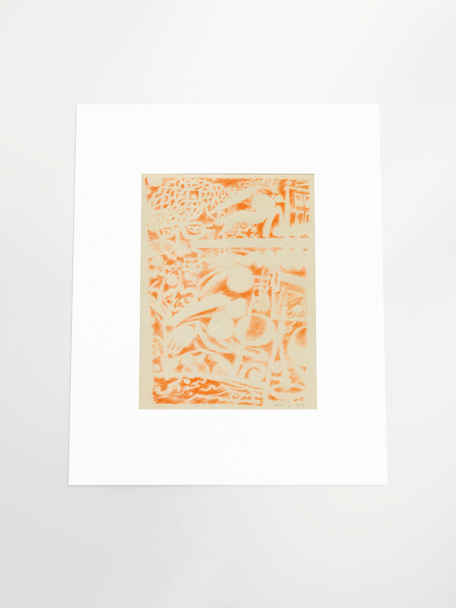 Woman Reading (orange) 11.8.90 Print product image (5)